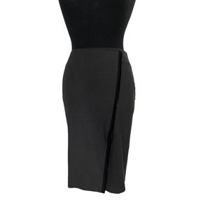 Kit and Ace Knee Length Wool Blend Pencil Skirt Grey Size 6